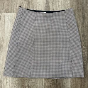 Aritzia Babaton Brown/Tan Plaid Skirt